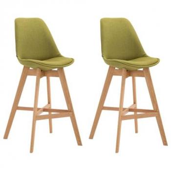 Tabourets de bar modernes en tissu vert