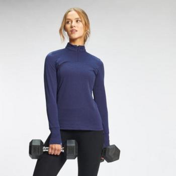 Ultra Power Galaxy‑Blau Top (Damen) 1/4 Sleeve – MP – XS