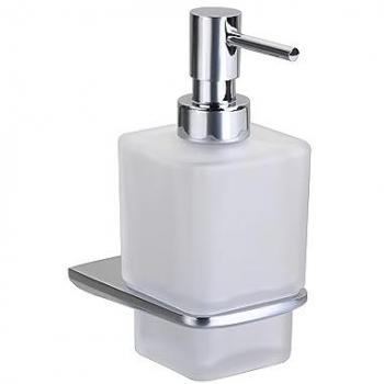 Distributeur de savon Kielle Vega en chrome et verre mat