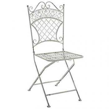 Klappbarer Gartenstuhl Adelar Antik Weiß