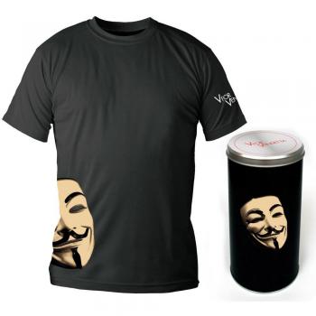 Máscara y Camiseta Negra V de Vendetta T-M SD Toys Edición Deluxe