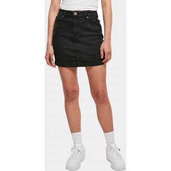 Mini Skirt Urban Classics con Stretch Organico, Vita Alta, Colore Nero Lavato, Taglia 27-34