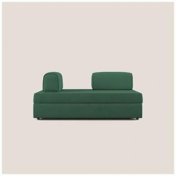 Liberty Chaise longue 160 cm vert, pouf et dossier amovibles