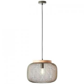 Suspension BRILLIANT GIADA Ø40cm Métal et Bois Vert Olive