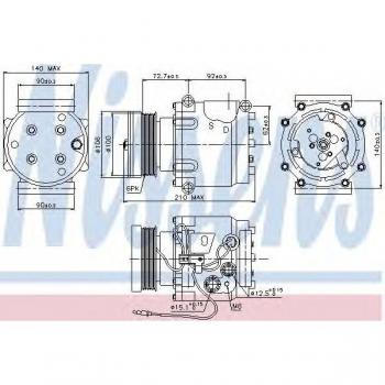 Compresseur AC NISSENS 89066