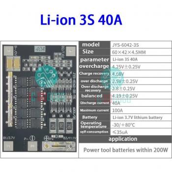 Panneau de Protection BMS Lithium 2S 3S 4S 80A