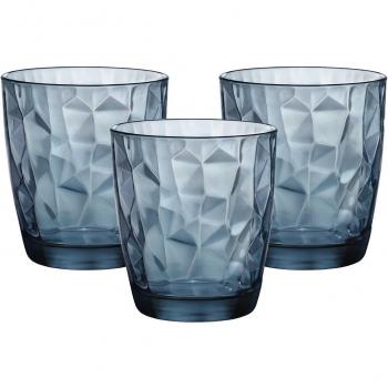 Vasos bajos Diamond (pack 3) 39 cl azul