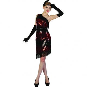 Déguisement Vintage Femme Noir et Rouge