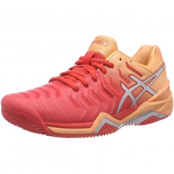 ASICS Damen Tennisschuhe Gel-Resolution 7, Rot (Red Alert)