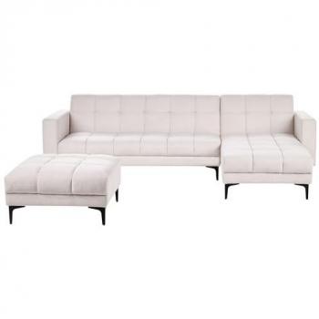 Sofá Cama Poliéster Alnes en Blanco Crema