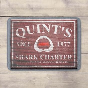 Jaws Quints Shark Charter Grey Bath Mat – 27.6″ × 19.7″