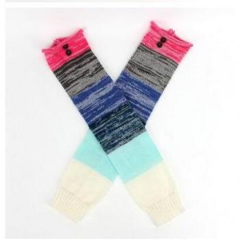 Laday calentadores de piernas de estilo europeo, bota alta, 3 colores, talla libre, 1 par