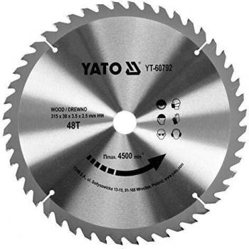 Yato 315 mm Kreissägeblatt, 48 Zähne, YT-60792 für Holzarbeiten