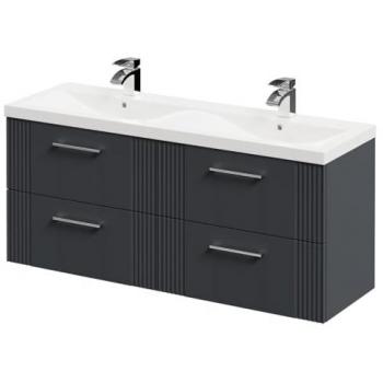 Ceramic Double Basin Vanity Unit