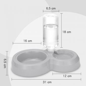 Bouteille d'eau pour animaux avec bol intégré 500ml