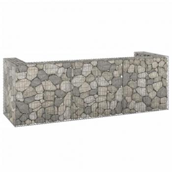 Contenedor de Basura con Muro de Gaviones