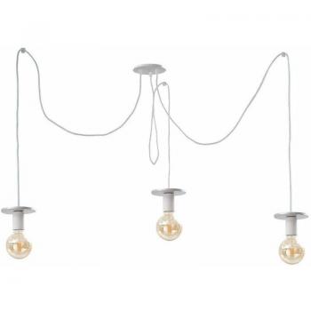 Elegant Saturn Cluster Silver Ceiling Light – 3‑E27 Set