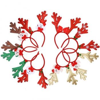 Diadema festiva de reno con iluminación