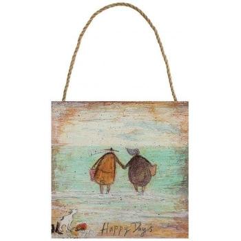 Plaque en bois Sam Toft Moments Heureux Uniquement Noir