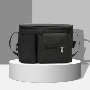 Grau-Schwarze Kinderwagen Tasche für Flaschen