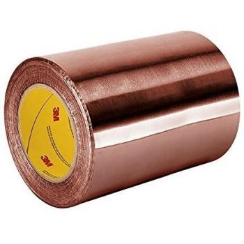 Rouleau de ruban adhésif en acrylique de 1126 pièces de 14,4 cm x 32,9 mètres avec feuille de cuivre et longueur de 112