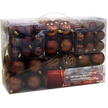 Gift Set Natalizio: 100 Palline di Natale in Bronzo