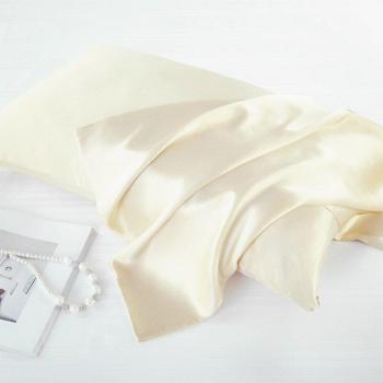 Taie d'oreiller en satin 100% soyeux, format standard/reine, 1 pièce