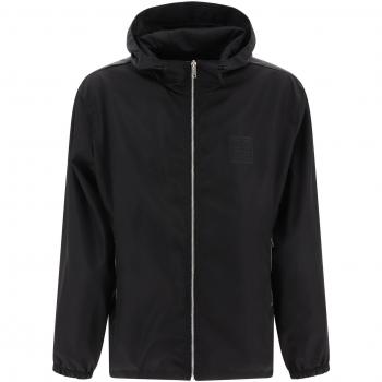 Givenchy, Light Jackets, male, Black, M, Black Lasered 4G Emblem Jacket