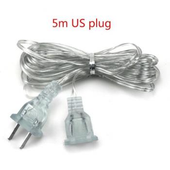 Cable de Extensión para Luces LED 3/5m 110-220V Enchufe EE. UU./UE