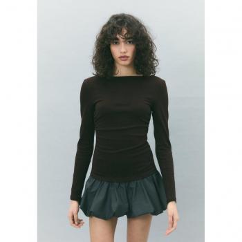 Stradivarius Mini Gonna a Palloncini Grigio Scuro XL
