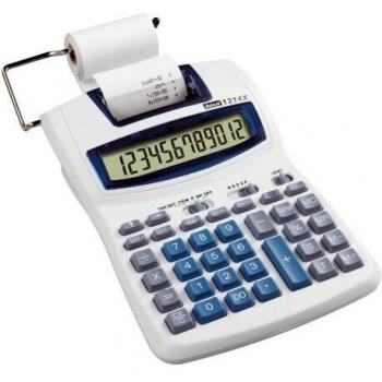 Calcolatrice professionale Ibico 1214X, display 12 cifre, rotolo 57mm, colore bianco/blu