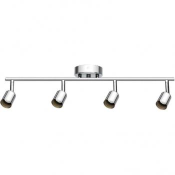 Plafón 4 Focus Cromo LED Gu10 con Aplique de Pared y Angulación