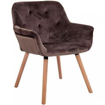 Chaise Cassidy en Velours Dossier Accoudoirs Charge Max. 150 kg