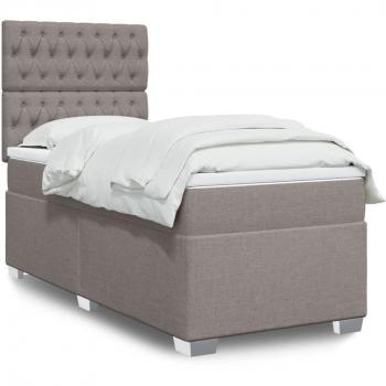 VidaXL Lova Dual-Spring Mattress, Taupe Color, 90x190 cm Fabric Cover