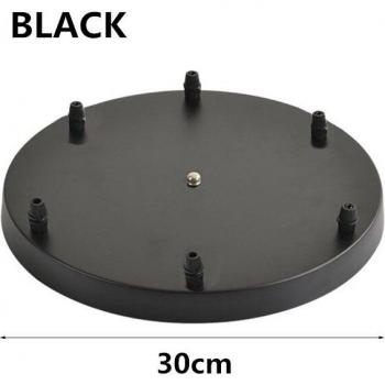 Round Plate LED Pendant Lights with Black/White Ceiling Plate