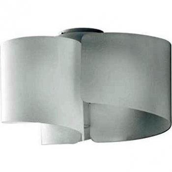 Imagine Curved Glass Ceiling Light, White, E27