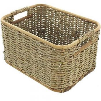DekoKiste aus Rattan und Schilfstroh