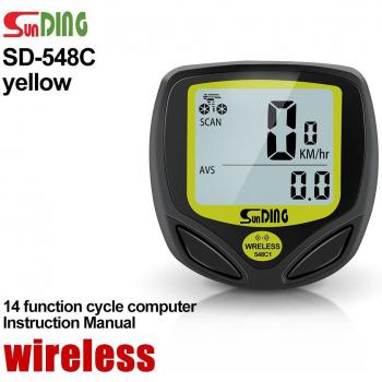 Ordinateur de vélo SUNDING SD-548C sans fil