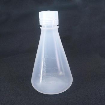 Contenant conique PP 500 ml, bouchon intégré – Erlenmeyer didactique