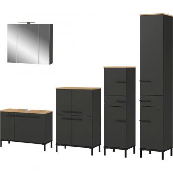GERMINA Badezimmer‑Suite Yonkers – Unterschrank, Spiegelschrank, Hochschrank