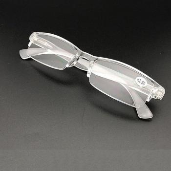 Seemfly Transparent Resin Reading Glasses +4.0