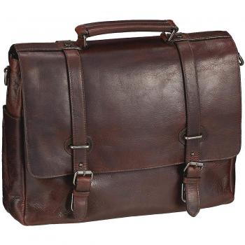 Leonhard Heyden Roma 39 cm Brown Executive Leather Briefcase