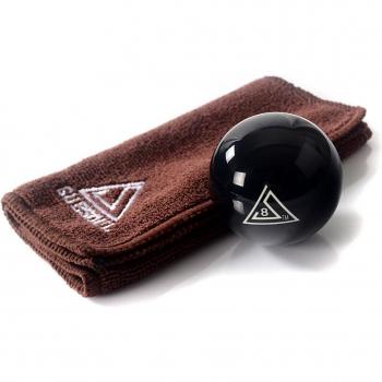Cuesoul 2 1/4 Inch Black 8 Ball with Cue Towel