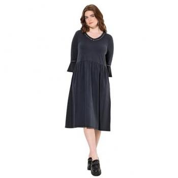 Elegantes Midikleid für Damen in Schwarz