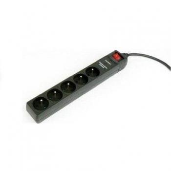 Gembird protezione da sovraccarico 5 prese AC 250 V 1,5 m Nero