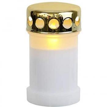 WEISS-GOLD STAR Grablicht Set (12x) – Kunststoff-LED