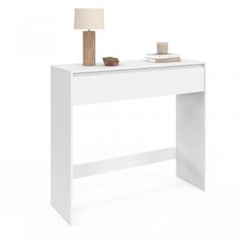 Console 1 tiroir TOMI en bois blanc chic