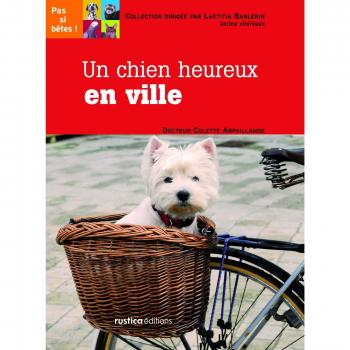 Un chien heureux en ville