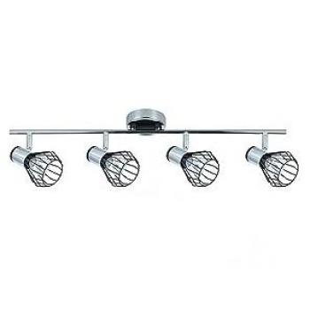 Applique murale Mateo 4xe14 Chrome/Noir