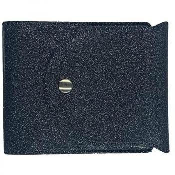 Sacoche mixte de chéquier gris anthracite, scintillant – production française